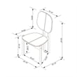 Manhattan Comfort Gales Dining Chair with Solid Wood Legs in Beige - Set of 2