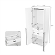 Lee 2-Piece Module Wardrobe 2.0 & 3.0 Closet made from Engineered Wood in White