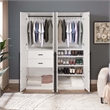 Lee 2-Piece Module Wardrobe 2.0 & 3.0 Closet made from Engineered Wood in White