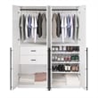 Lee 2-Piece Module Wardrobe 2.0 & 3.0 Closet made from Engineered Wood in White