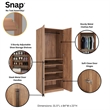 Lee 2-Piece Module Wardrobe 2.0 & 3.0 Closet made from Engineered Wood in Brown