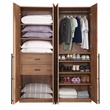 Lee 2-Piece Module Wardrobe 2.0 & 3.0 Closet made from Engineered Wood in Brown