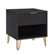 Manhattan Comfort DUMBO 1.0 Nightstand made from Engineered Wood - Black