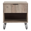 Manhattan Comfort DUMBO 1.0 Nightstand made from Engineered Wood - Rustic Gray
