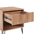 Manhattan Comfort DUMBO 1.0 Nightstand made from Engineered Wood - Golden Brown