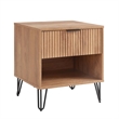 Manhattan Comfort DUMBO 1.0 Nightstand made from Engineered Wood - Golden Brown