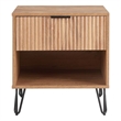 Manhattan Comfort DUMBO 1.0 Nightstand made from Engineered Wood - Golden Brown