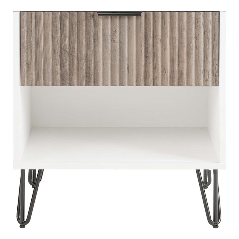 Manhattan Comfort DUMBO 1.0 Nightstand made from Engineered Wood - Off White