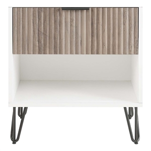 manhattan comfort dumbo 1.0 nightstand made from engineered wood - off white