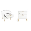 Manhattan Comfort DUMBO 2.0 Nightstand made from Engineered Wood - White