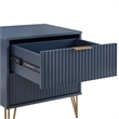 Manhattan Comfort DUMBO 2.0 Nightstand made from Engineered Wood - Midnight Blue