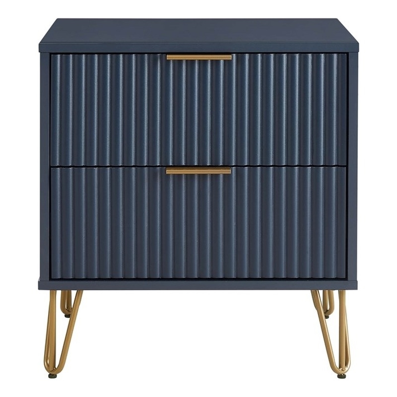 Manhattan Comfort DUMBO 2.0 Nightstand made from Engineered Wood - Midnight Blue