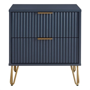 manhattan comfort dumbo 2.0 nightstand made from engineered wood - midnight blue