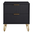 Manhattan Comfort DUMBO 2.0 Nightstand made from Engineered Wood - Black