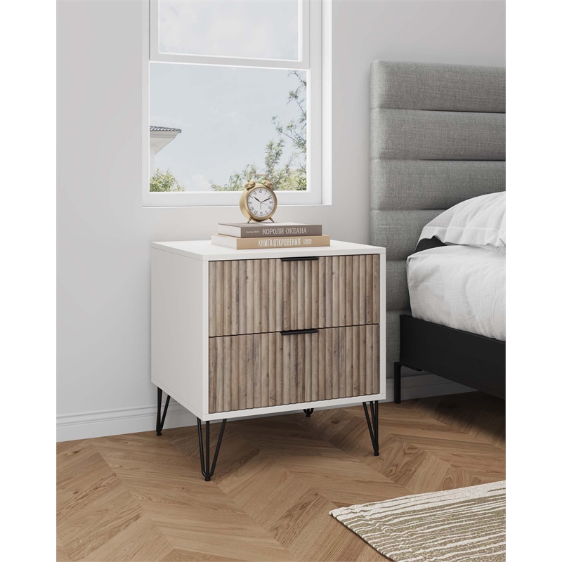Manhattan Comfort DUMBO 2.0 Nightstand made from Engineered Wood - Mutli-Color