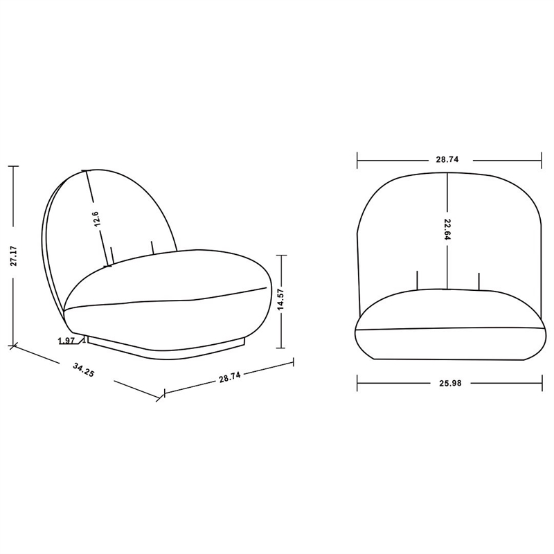 Manhattan Comfort Edina Solid Wood Frame Accent Chair in White