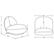 Manhattan Comfort Edina Solid Wood Frame Accent Chair in White