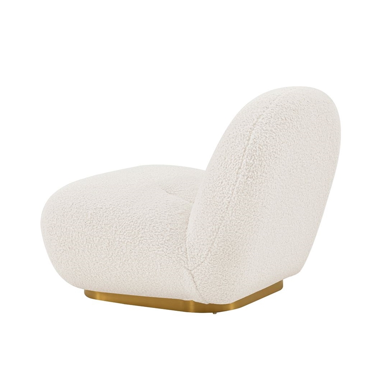 Manhattan Comfort Edina Solid Wood Frame Accent Chair in White
