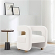 Manhattan Comfort Amirah Solid Wood Frame Accent Chair in White