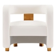 Manhattan Comfort Amirah Solid Wood Frame Accent Chair in White