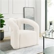 Manhattan Comfort Darian Solid Wood Frame Accent Chair in Cream