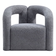 Manhattan Comfort Darian Solid Wood Frame Accent Chair in Gray