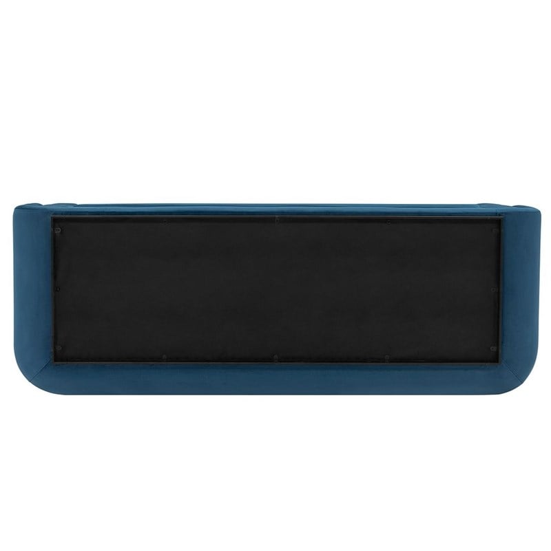 Manhattan Comfort Edmonda Sofa with Solid Wood Frame in Sapphire Blue