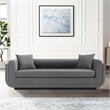 Manhattan Comfort Edmonda Sofa with Solid Wood Frame in Dark Gray