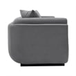Manhattan Comfort Edmonda Sofa with Solid Wood Frame in Dark Gray