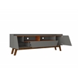 Manhattan Comfort Marcus 70.86 TV Stand from Engineered Wood in Gray