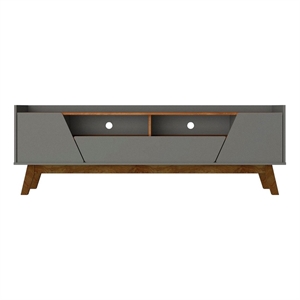 Manhattan Comfort Marcus 70.86 TV Stand from Engineered Wood in Gray