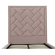 Manhattan Comfort Crosby Solid Wood Frame Twin-Size Bed in Blush