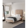 Manhattan Comfort Crosby Solid Wood Frame Twin-Size Bed in Cream