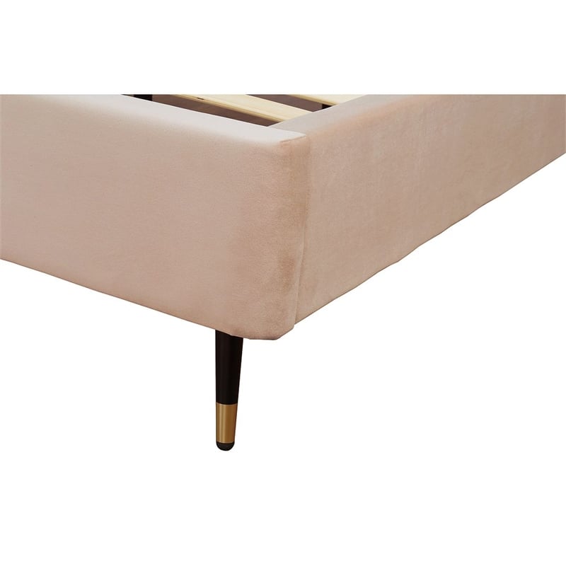 Manhattan Comfort Crosby Solid Wood Frame Twin-Size Bed in Cream