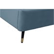 Manhattan Comfort Crosby Solid Wood Frame Twin-Size Bed in Blue