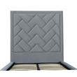Manhattan Comfort Crosby Solid Wood Frame Twin-Size Bed in Gray