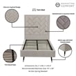 Manhattan Comfort Crosby Solid Wood Frame Twin-Size Bed in Beige