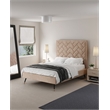 Manhattan Comfort Crosby Full-Size Bed with Solid Wood Frame in Cream