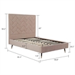 Manhattan Comfort Crosby Full-Size Bed with Solid Wood Frame in Cream