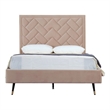 Manhattan Comfort Crosby Full-Size Bed with Solid Wood Frame in Cream