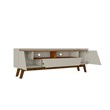 Manhattan Comfort Marcus 70.86 TV Stand from Engineered Wood in Beige and Nature