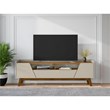 Manhattan Comfort Marcus 70.86 TV Stand from Engineered Wood in Beige and Nature