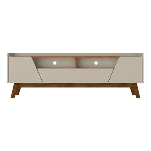 Manhattan Comfort Marcus 70.86 TV Stand from Engineered Wood in Beige and Nature