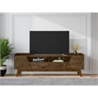 Manhattan Comfort Marcus 70.86 TV Stand from Engineered Wood in Rustic Brown