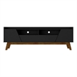 Manhattan Comfort Marcus 70.86 TV Stand from Engineered Wood in Matte Black