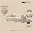 Manhattan Comfort Tribeca Sofa with Solid Wood Frame in Cream