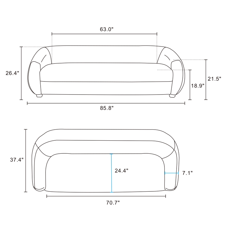 Manhattan Comfort Tribeca Sofa with Solid Wood Frame in Olive Green