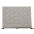 Manhattan Comfort Crosby Full-Size Bed with Solid Wood Frame in Beige