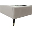 Manhattan Comfort Crosby Full-Size Bed with Solid Wood Frame in Beige