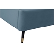 Manhattan Comfort Crosby Queen-Size Bed with Solid Wood Frame in Blue